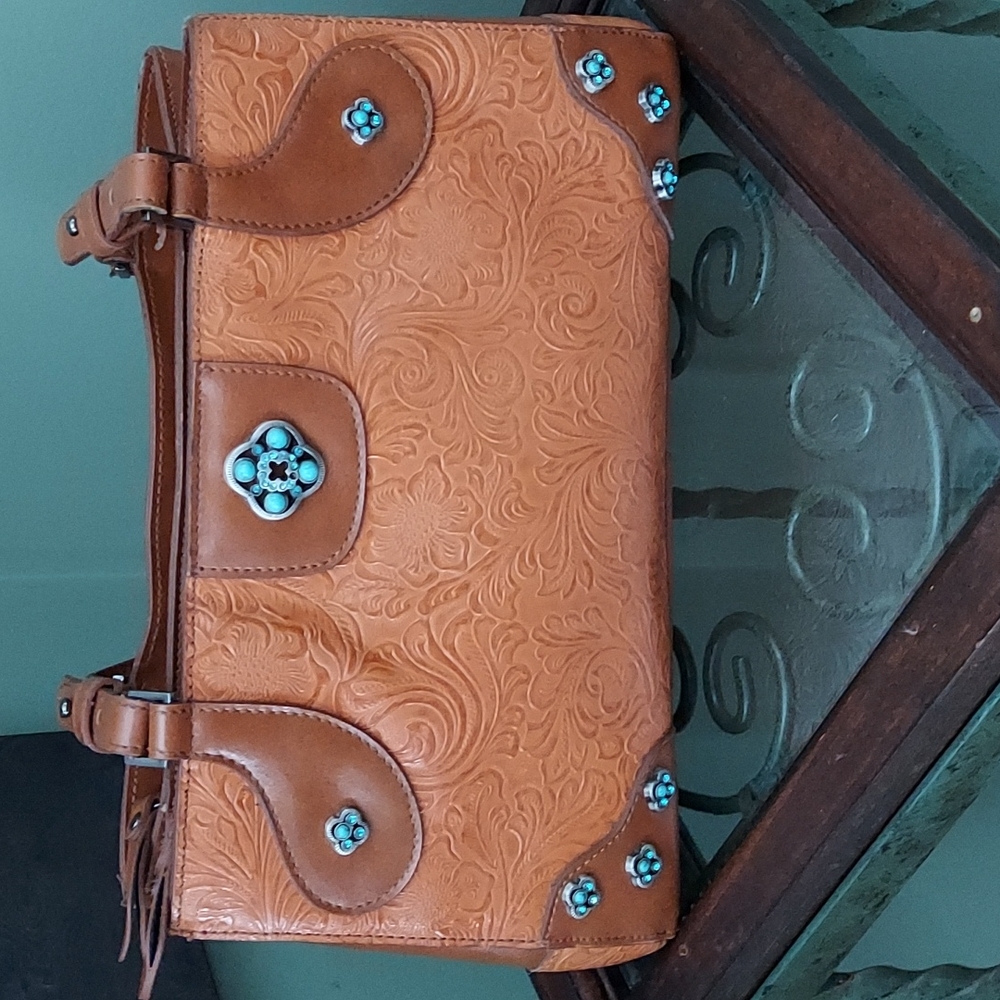 Western Tooled Handbag